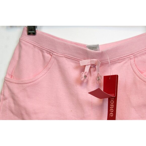 2009 Gymboree Happy Rainbow Pink Shorts sz 10 Cotton Knit Pocket Elastic Waist - Picture 2 of 5
